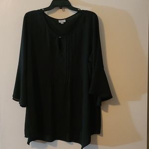 Black 3/4 Bell Sleeved Blouse